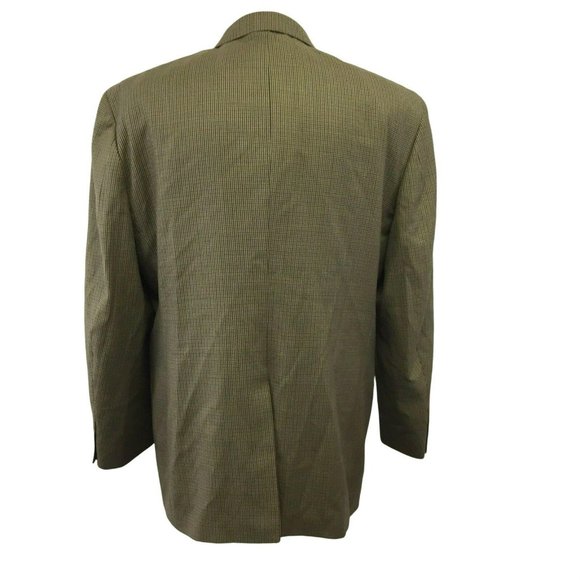 Stafford Suit Jacket Blazer Sports Coat Mens 44R Brown Herringbone Wool Blend - Picture 3 of 7